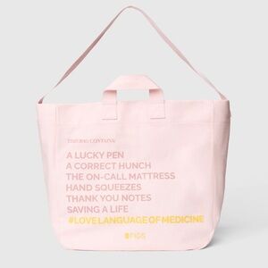 NWT: Figs LIMITED EDITION 
Light Pulmonary Pink Valentine's Graphic Tote